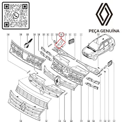 RN 66822R-K 668220006R KIT ESQ-DIR ACABAMENTO  DA CHURRASQUERIA DO LIMPADAR DUSTER 2